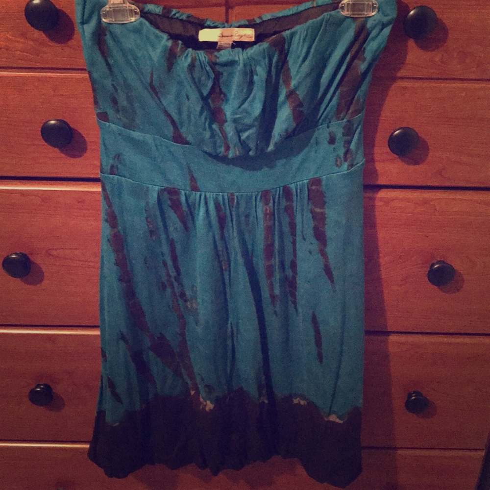 Turquoise tie dye dress